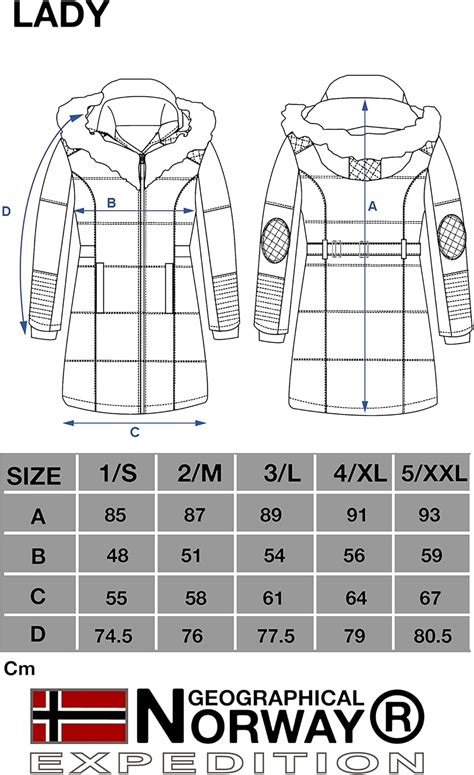 geographical norway maattabel dames